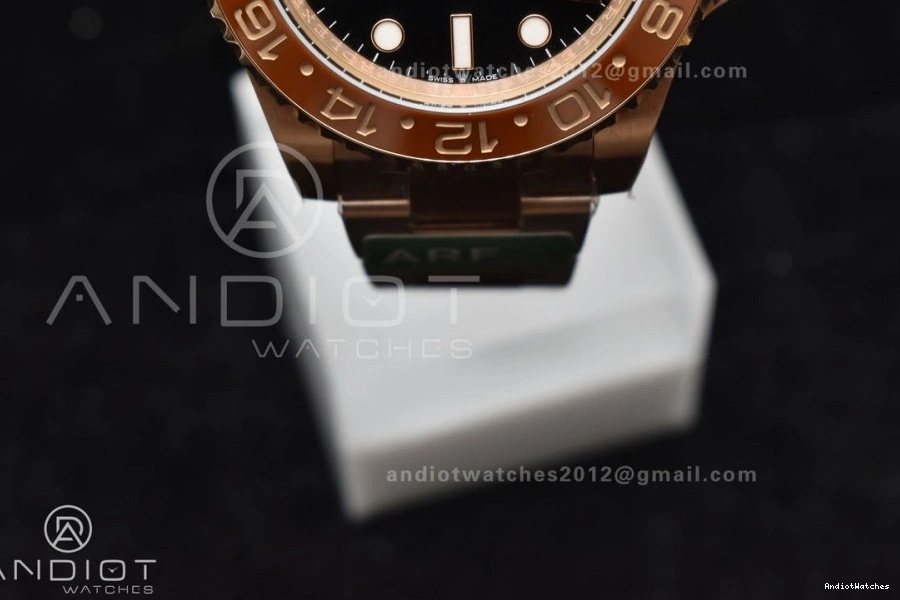 SS 864 ARF Edition II 1:1 CHS GMT Master New RG on SH3285 Bracelet 126715 CHNR 904L WrinkleFree Best 0325